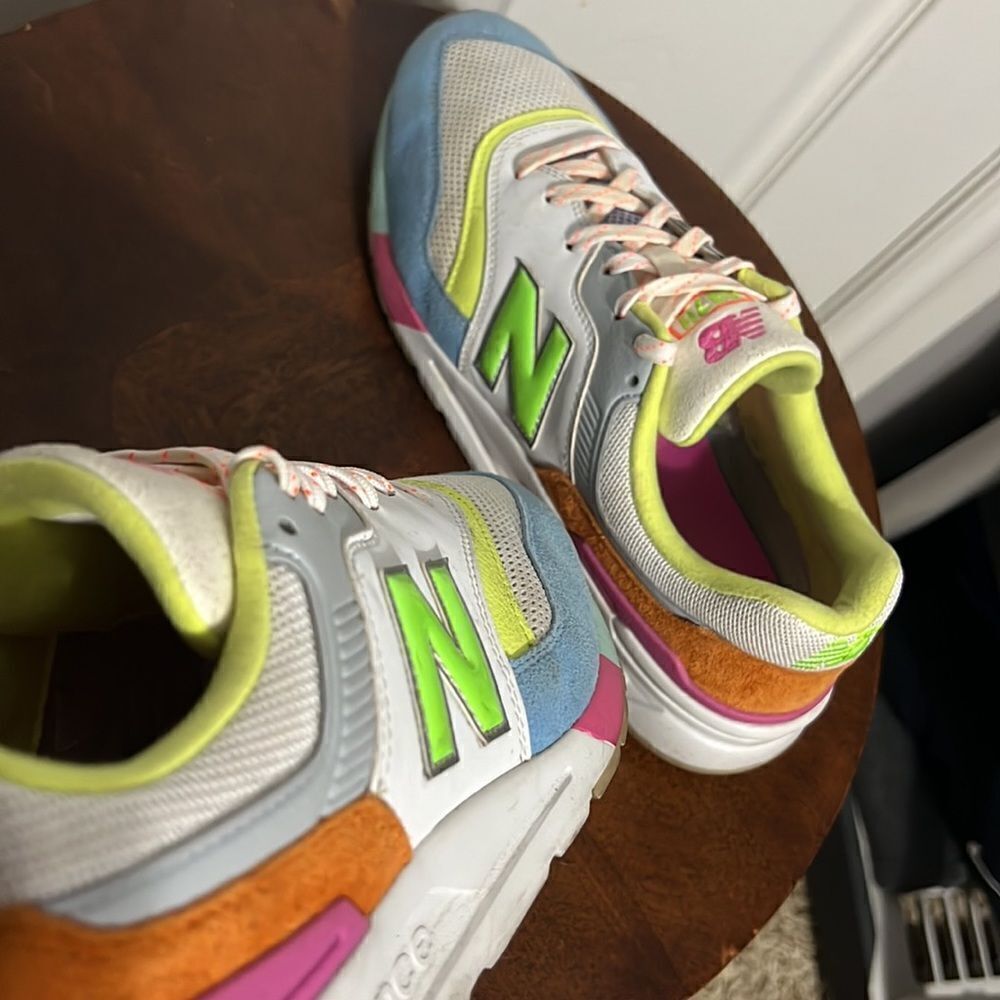 NEW BALANCE  997H‎ Sneakers WHITE PASTEL MULTI Women 11 - EXCELLENT - Rare! - Picture 11 of 14